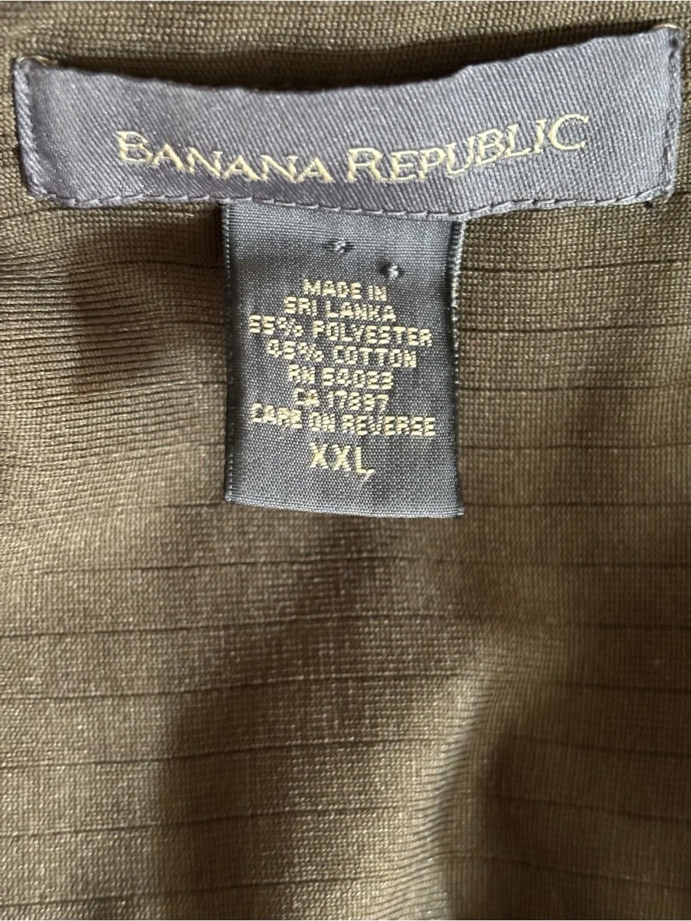 Banana Republic Men's Olive Polo with Chest Pocket